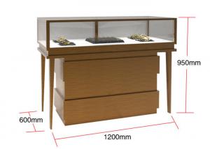 Buy cheap Veneer MDF Glass Display Cabinets , Jewelry Watches Retail Shop Display product