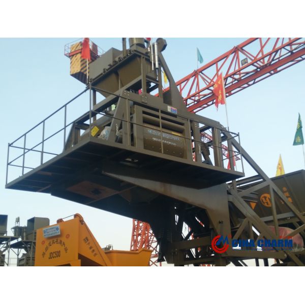 Central Control Mobile Ready Mix Concrete Plant With Trailer Type Design