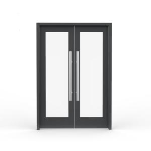 China Reflective Double Glass Aluminium Swing Door Aluminium Spring Doors for Hotel Lobby on sale