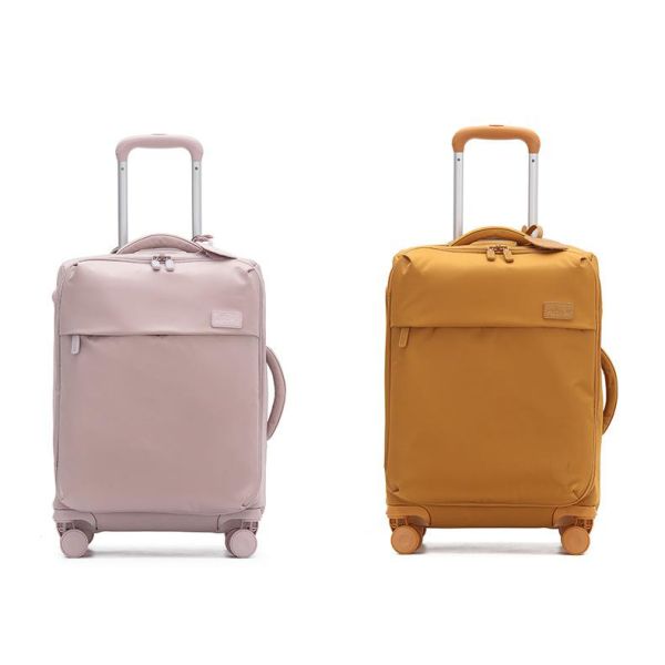 Super Lightweight 2 Piece Soft Side Luggage Set Spinner Wheel Soft Shell Suitcase