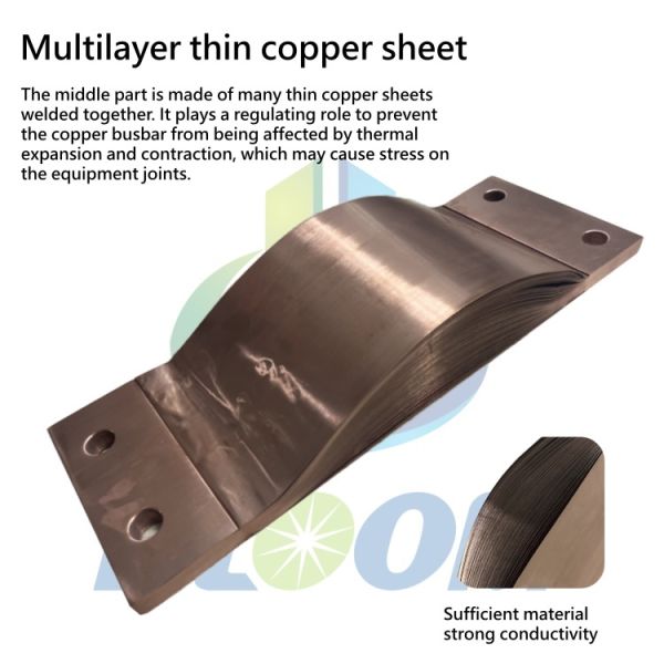 Customizable Flexible Copper Shunt With Laminated Copper Strips with Galvanized Surface for Resistance Welding