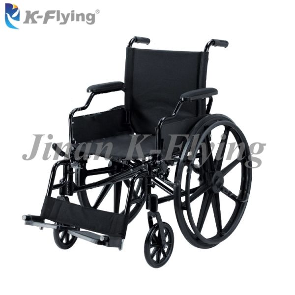 Height Adjustable Aluminum Foldable Manual Wheelchair For Disabled Adult