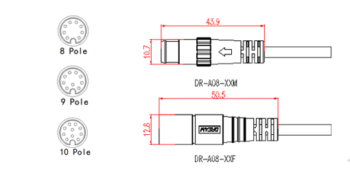 Ebike Display Connector 2/3/4/5 Pin Cable Waterproof Connector Signal line