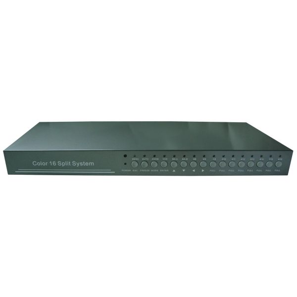 Rack Mounted Real Time Color Quad Processor , CCTV 16 Channel Color Multiplexer