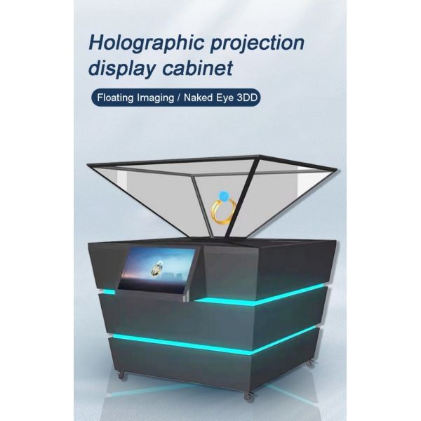 32 inch 180-Degree 3D Holographic Showcase Cabinet Manufacturer Museum-Grade Floating Projection Display Cabinet