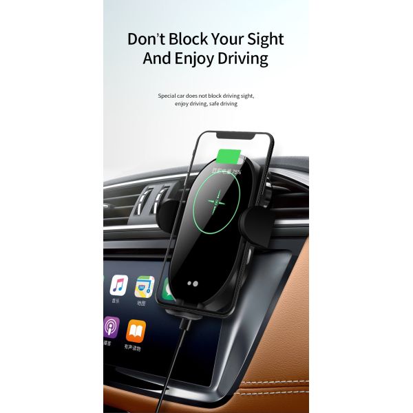 15W Wireless Car Charger Adapter Mobile Phone Holder Air Vent Mount Suction Qi Charge