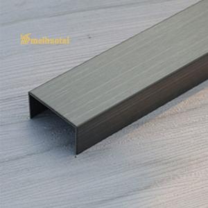 China 10mm Stainless Steel Metal Bullnose Border Edge Trim Hairline Surface on sale