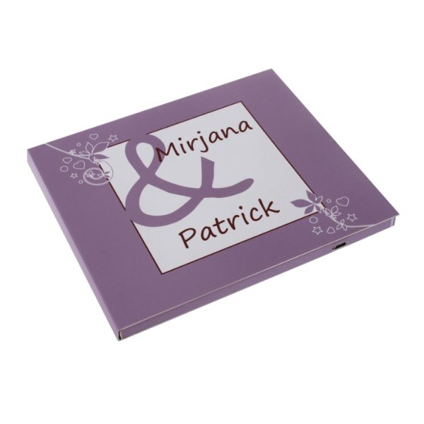 A5 Celebration Digital Video Brochure 1GB Memory UV Printing Video Message Card