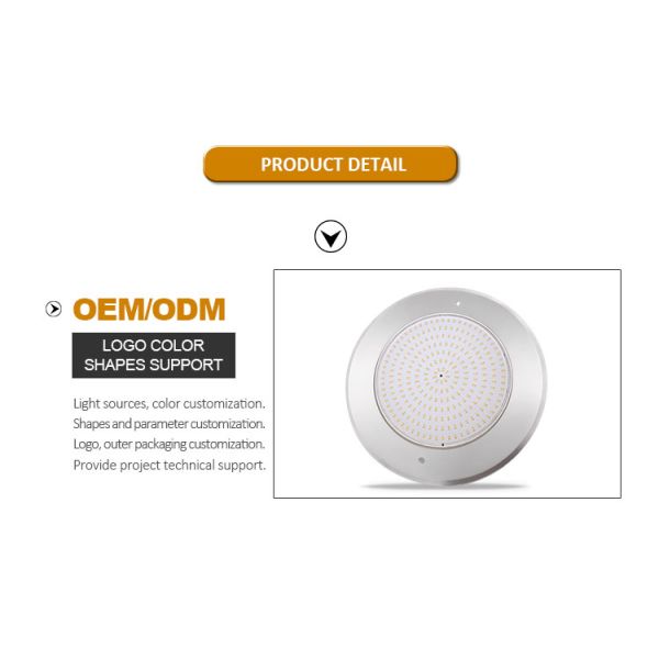 Underwater LED Pool Light 230MM DC12V 252pcs SMD2835 Warm White Constant voltage Wall Mounted