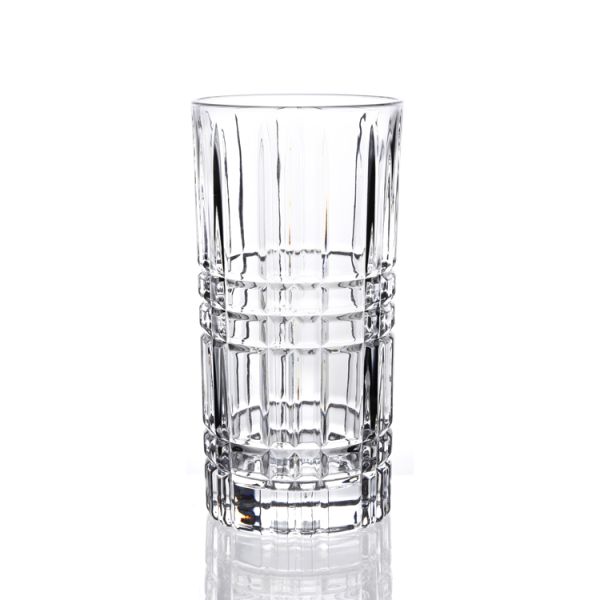 Clear Machine Pressed Square Tumbler Glass 354ml For Birthday Gifts