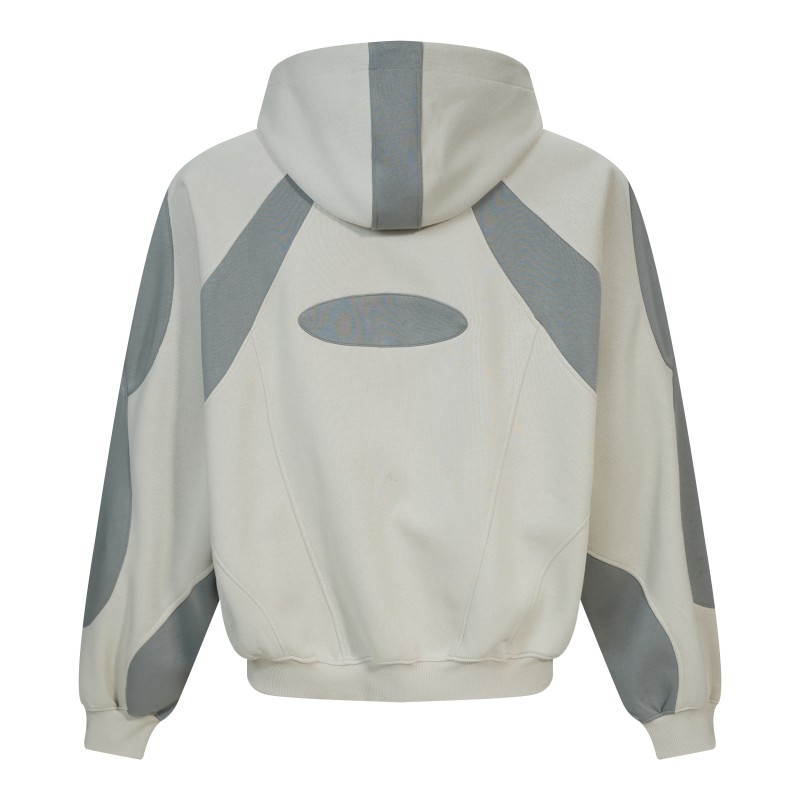 Low MOQ Customized Color Block Splicing 3D Embroidery Oversized Pullover Winter Hoodie Pocket Hip Hop Polyester/Cotton Blend