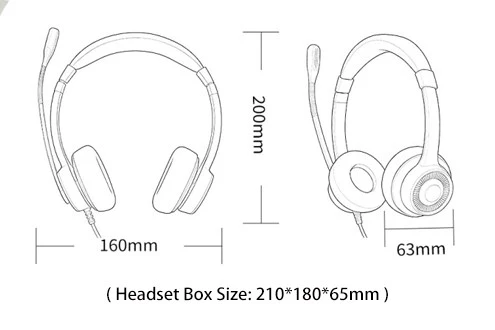 FC Series Office Headset With Noise Cancelling Mic For Work