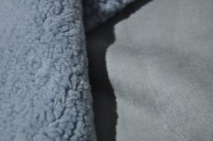 Buy cheap Polyester 160cm Micro Polar Velvet 100p Grey Suede Composite product
