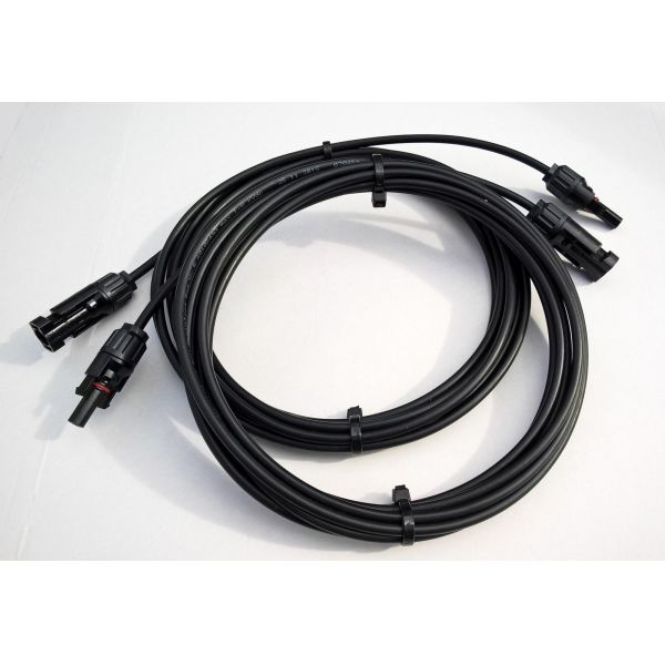 1 Pair Of 6m 20feet 10awg Solar Extension Cable With Connector Female And Male