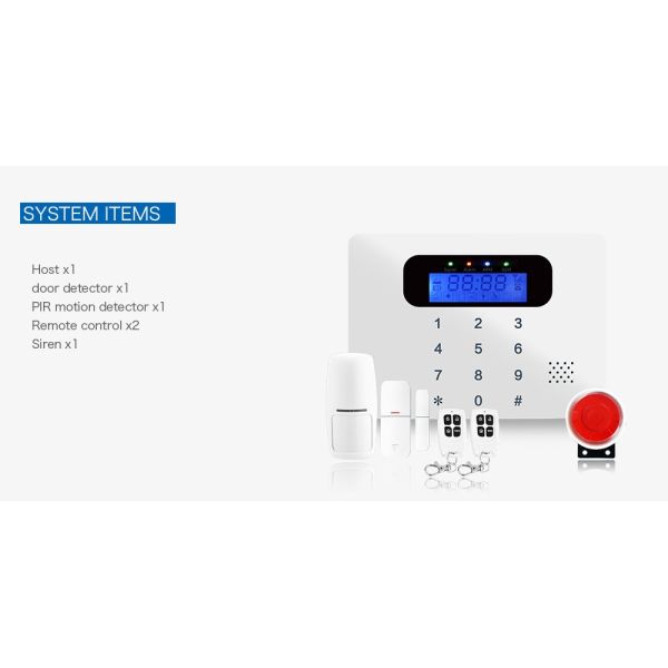 2 Wired 99 Wireless Security Alarm System GSM GPRS Communication