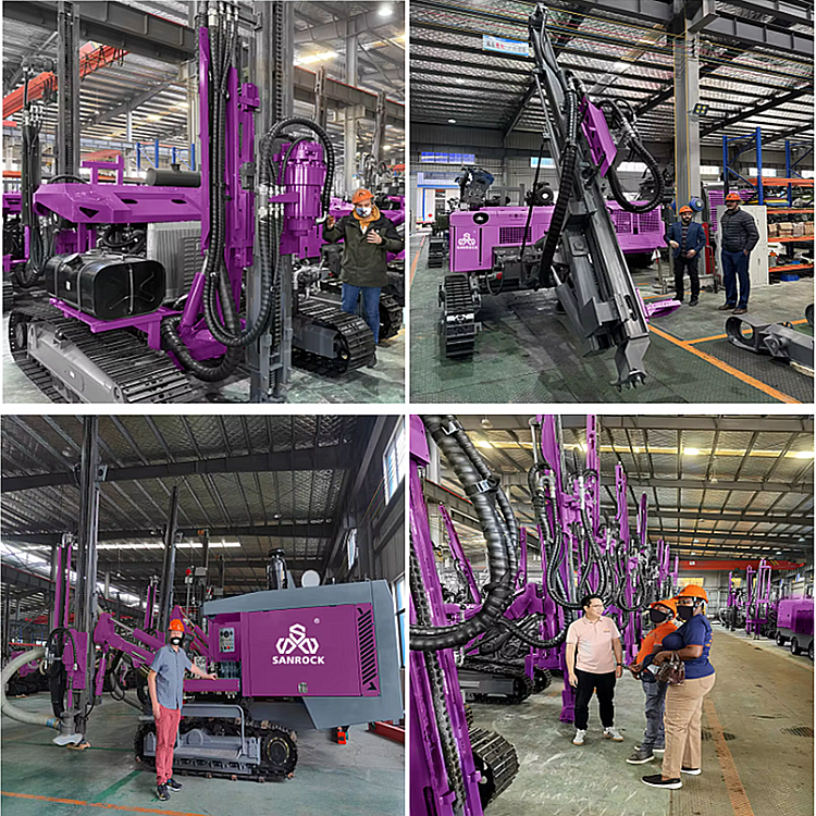 Hydraulic Pneumatic DTH Drilling Machine Impact Frequency 34HZ Surface Borehole Drilling Rig