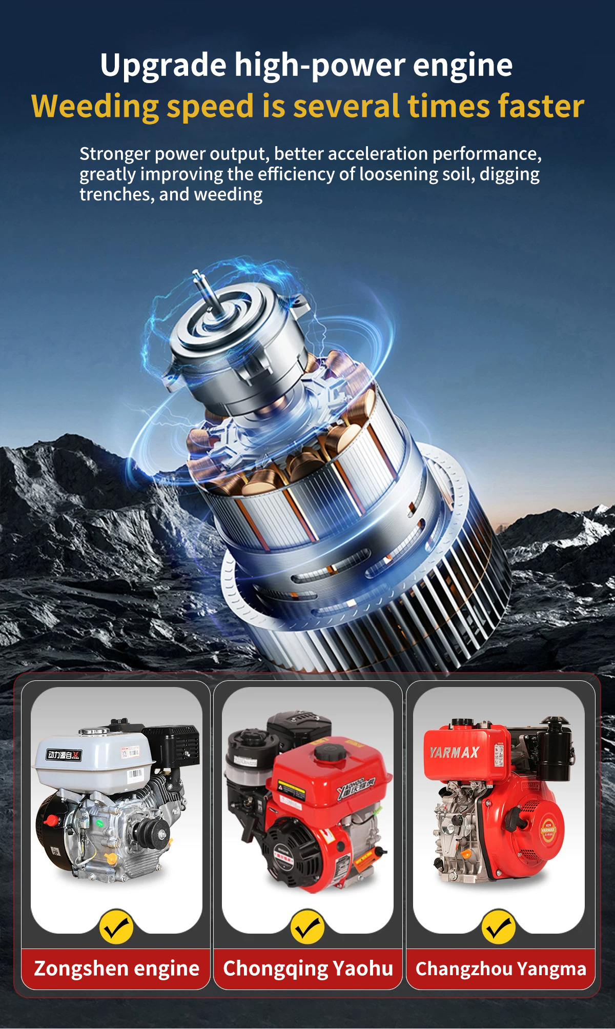 Weeding machine Micro-tiller Agricultural Small Multi-functional Gasoline Hand-held Cultivated Land Loosening Machine