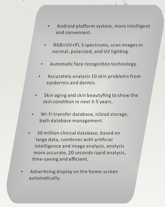 Magic Mirror Professional Skin Analyzer machine Skin Tester Facial skin camera analyzer CE approval