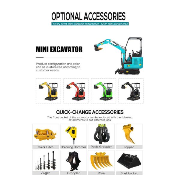1000kg Mini Excavator for Easy Operation in Garden and Orchard Maintenance