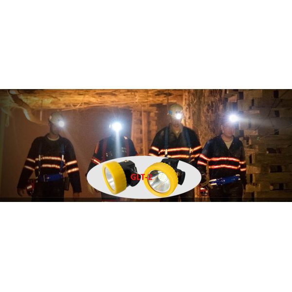 Portable Cordless LED Mining Light Rechargeable Headlamp 2.2Ah Lithium Ion Battery