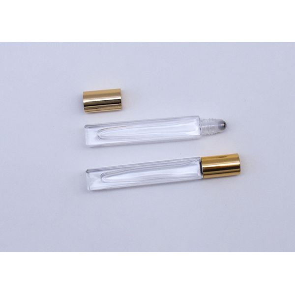 Resist Falling Wood Lid Clear Cosmetic Glass Bottles Square Empty Perfume Vials 3 Oz