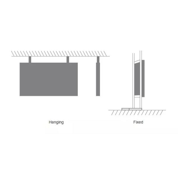Space Saving Transparent LED Screens Full Color HD 16 Bit Processing Rear Serving