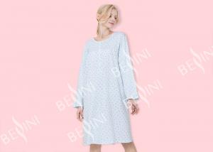 China Latest Women'S Long Sleeve Nightgowns , Ladies Night Wear Dress Breathable on sale