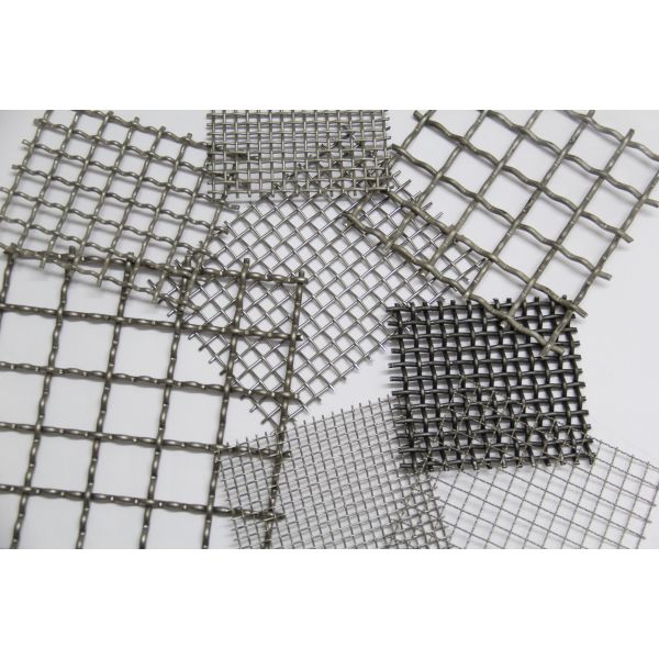 Steel Metal Mesh Lock Crimp Wire Mesh Galvanized With Square / Rectangular Openings
