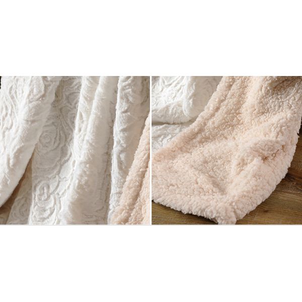 Custom Solid Brushed Faux Fur Throw Blanket 100% Polyester 280gsm