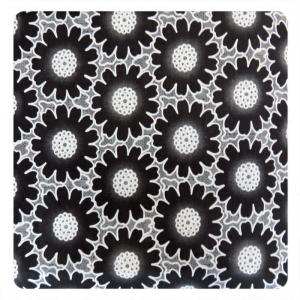 Buy cheap Fashion Big Black Floral Cotton Lace Fabric , 50% Cotton 50% Polyester product