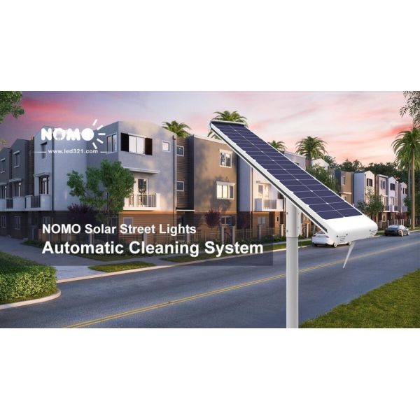 Bright Remote Control Street Light MPPT Controller With Robotic Cleaning System