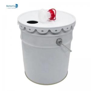 China Round Decorating Paint Can 20L White Paint 5 Gallon Bucket on sale