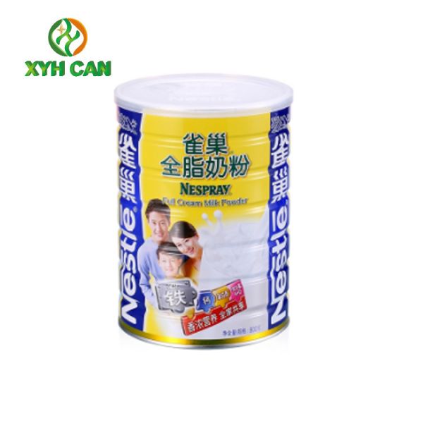 Milk Powder Tin Can Recyclable Milk Powder Round Tin Containers With Lids