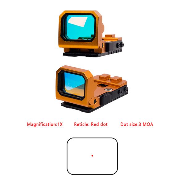 ANS Rifle Hunting Flip Red Dot Scope Holographic Reflex Sight OG 1X Magnification