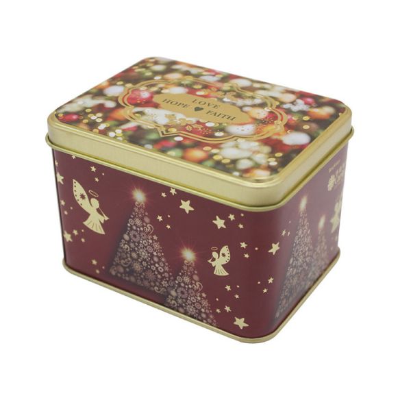 Eco Friendly Square Gift Tin Box Packaging For Cake