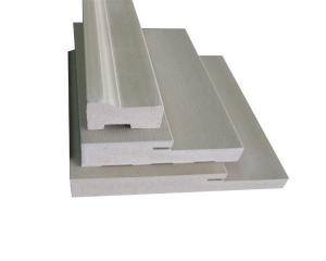 Buy cheap Wood Pattern PVC Extrusion Profiles WPC Reinforced Door Frame Protection product