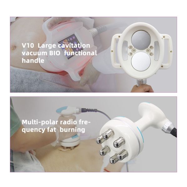 5 in 1 Slimming System V9 Vela 3 +Cavitation + RF+Vacuum RF Roller+BIO RF Slimming Machine