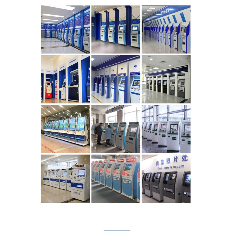 MJK Electronic Indoor Queue Management System Touch Kiosk with Ticket Dispenser for Bank Equipment