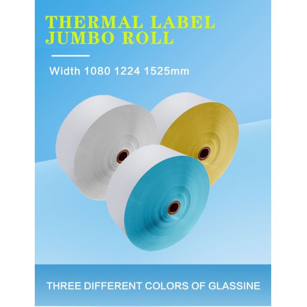 Custom Self Adhesive Label Paper Roll 72gsm for Direct Thermal Sticker