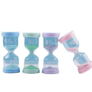 China Bathroom Ten Minute Hourglass Sand Timer Blue orange red White Sand Timer on sale