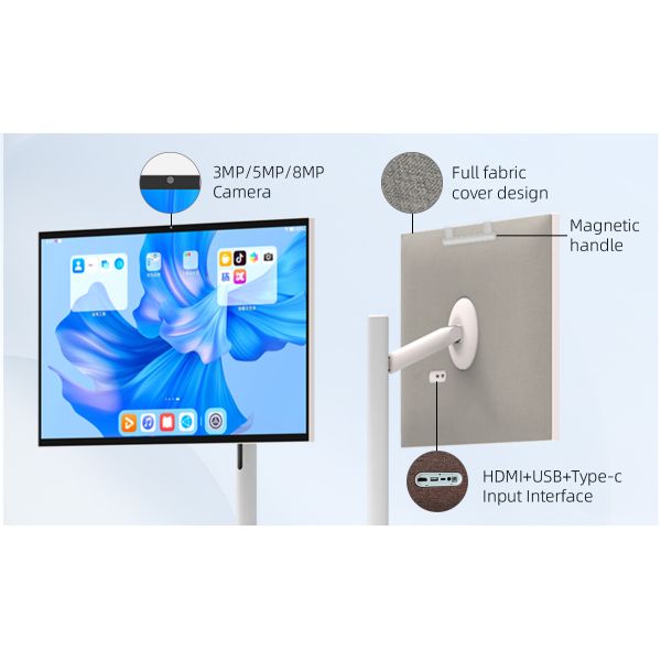 Portable TV On Wheels Smart Touch Screen 24 Inch 27 Inch 32 Inch