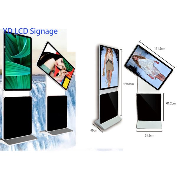 43 Inch Interactive Digital Whiteboard , Floor Standing Lcd Digital Signage Display