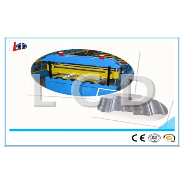 Steel Structure Metal Deck Roll Forming Machine Automatic With Hydraulic Cutter