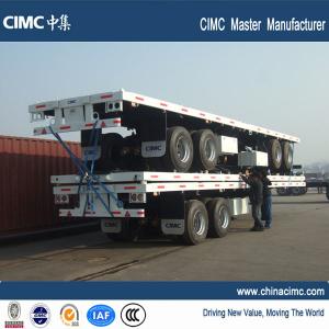 China  frame semitrailer 3 axle 40'  trucks and trailers vehicle flat bed car trailer on sale