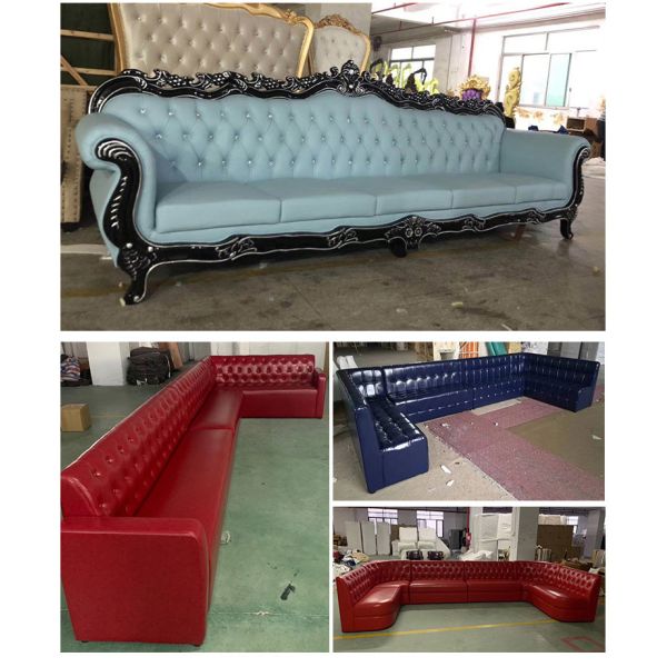 Customized bar Family Audio-visual Room Sofa Table Combination Against the Wall U-shaped L-shaped Luxury Club Sofa Set Furniture