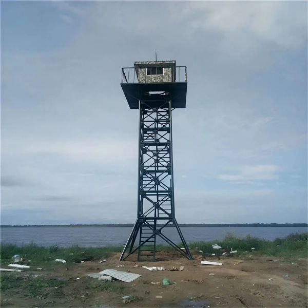 Steel Structure Tourist Tower Guard House Platform Observation Tower Angle Lattice Steel Watchtower