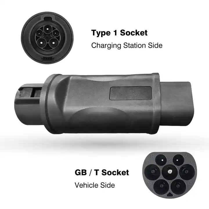 32A 250V SAE J1772 To GBT EVSE Adapter Type 1 To GBT Adapter EV Charger Converter