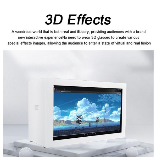 4K Ultra HD Resolution 55-inch Transparent LCD Display Cabinet for Touch Interactive Experience
