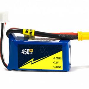 China 7.4 Volt Drone Battery 45C 2s 450mah Lipo Battery For RC Model / Hobby Airplane on sale