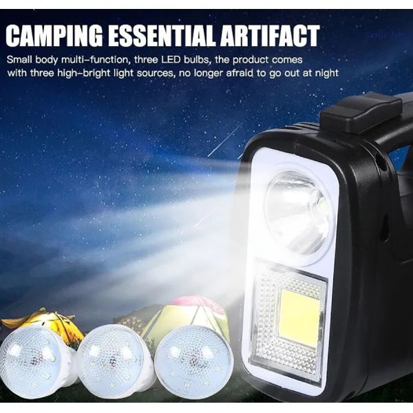Emergency Home Solar System Kit Power Panel Torch Camping Lantern Power Bank